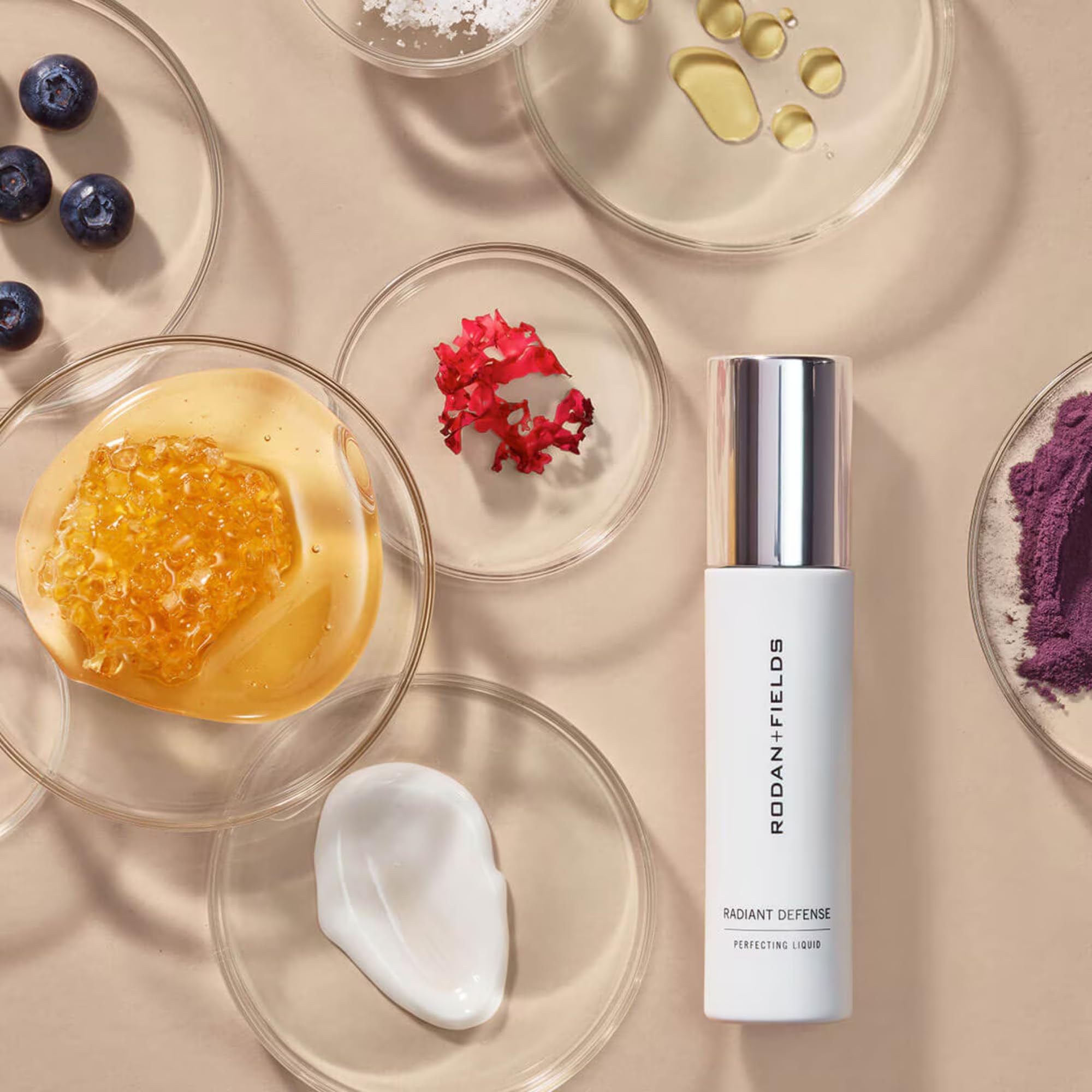 Rodan and Fields Radiant Defense Perfecting Liquid SPF 30 - Shell | 50 mL | 4-in-1 Makeup & Skin Care Beauty Solution | Sunscreen | Face Moisturizer | Light Skincare Foundation | Sunscreen for Face - Image 3