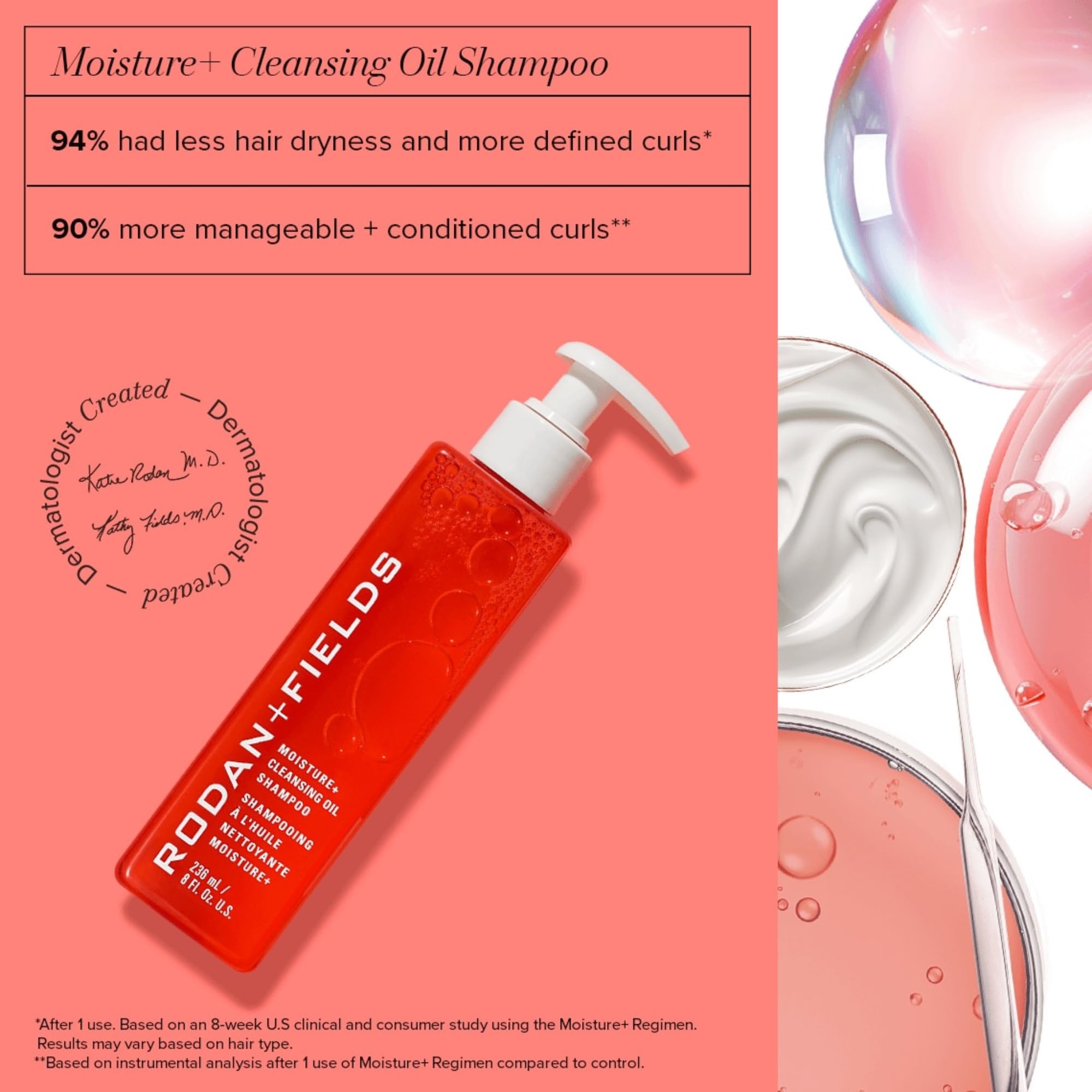 RODAN + FIELDS MOISTURE+ Cleansing Oil Shampoo | 8 Fl. Oz | Coconut Oil Infused Formula | Gentle Color Protecting Shampoo for Soft, Healthy Waves & Silky Hair | Beauty & Hair Care - Image 8